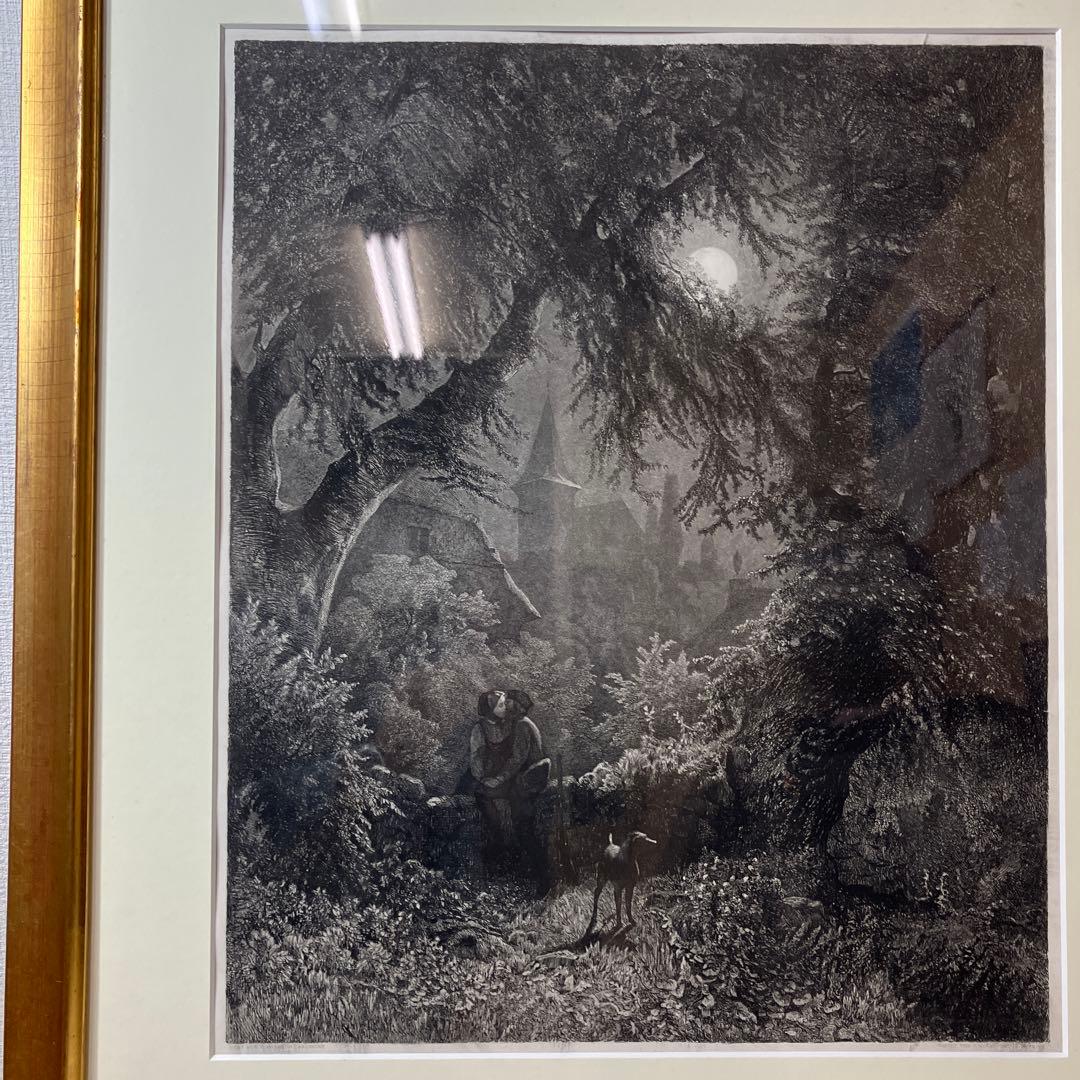 No.26020807 お部屋のインテリアに銅版画の額「GUTE NACHT」