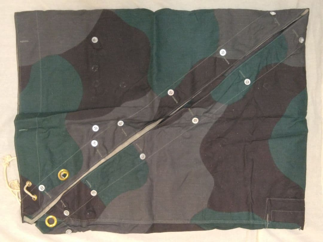 デッドストック スウェーデン軍幕 テントシート 1枚 A 迷彩 カモフラージュ