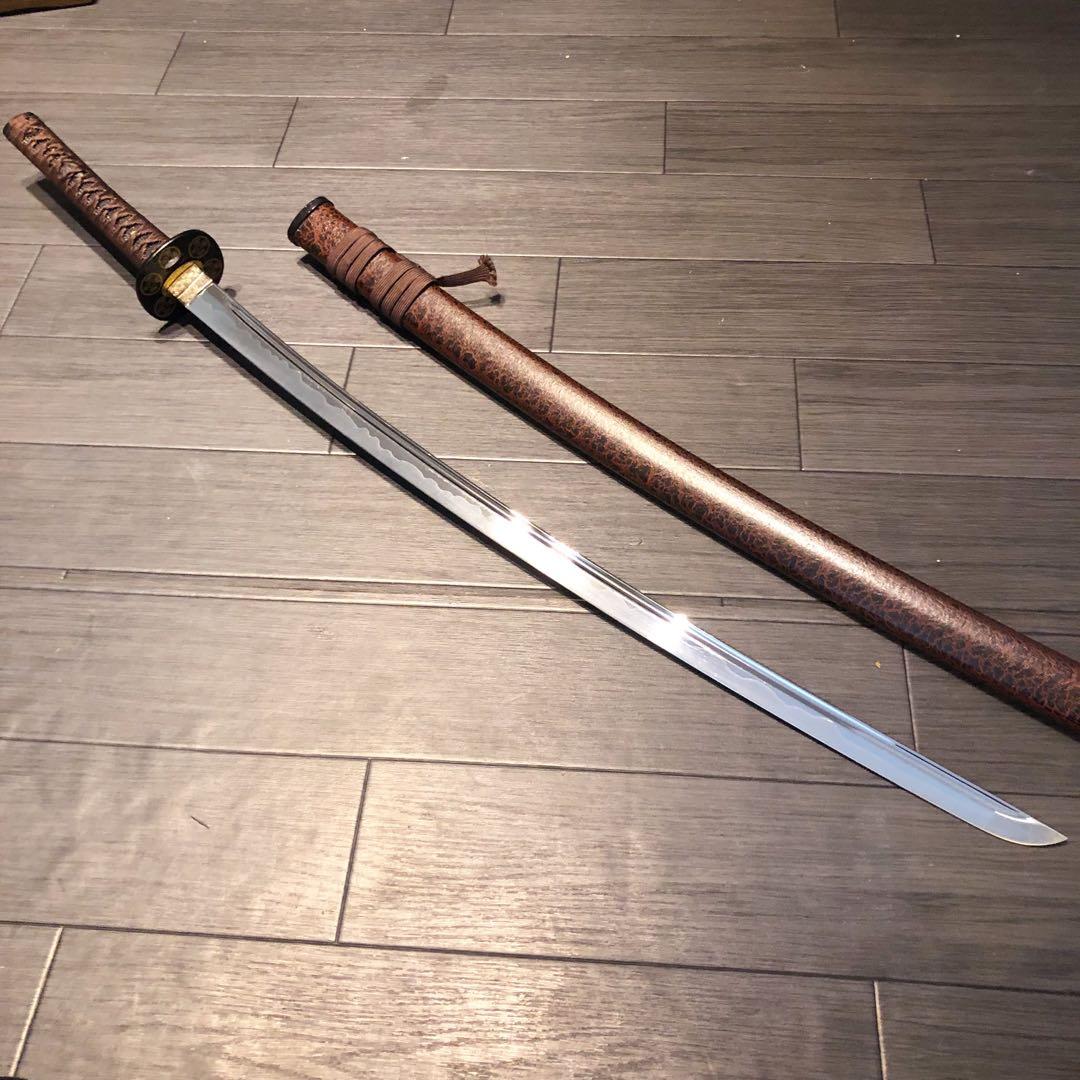 高級模造刀　刀　樋入り刀身　優波紋　本格居合刀