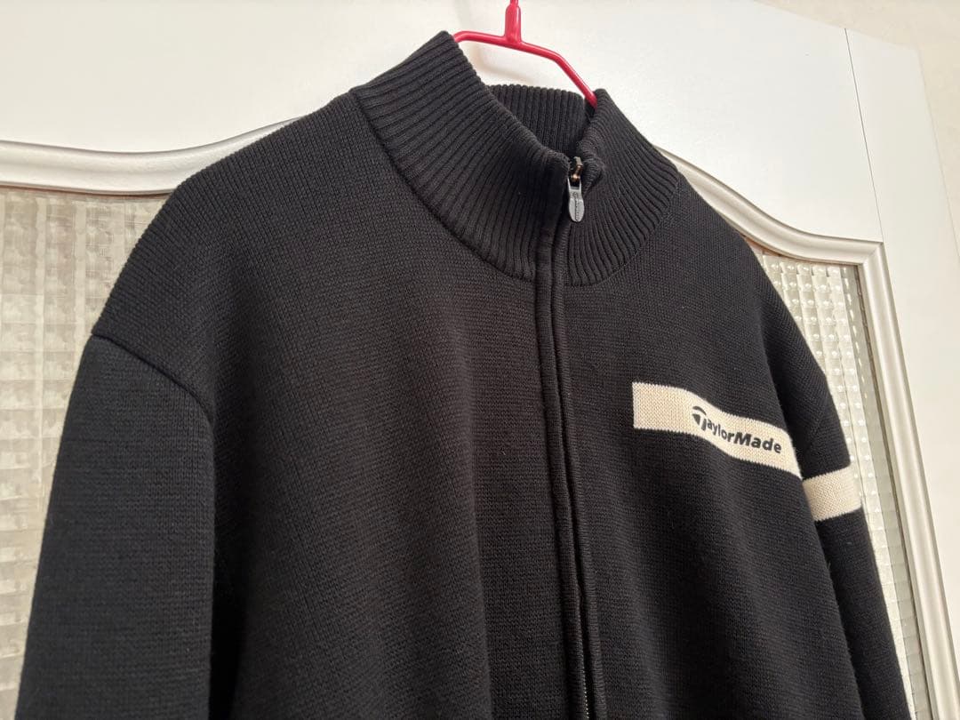 TaylorMade ブラック　ジップアップニットゴルフジャケット