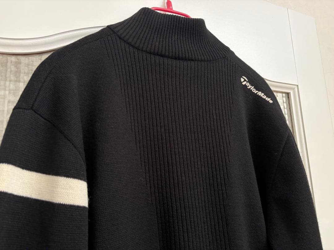 TaylorMade ブラック　ジップアップニットゴルフジャケット