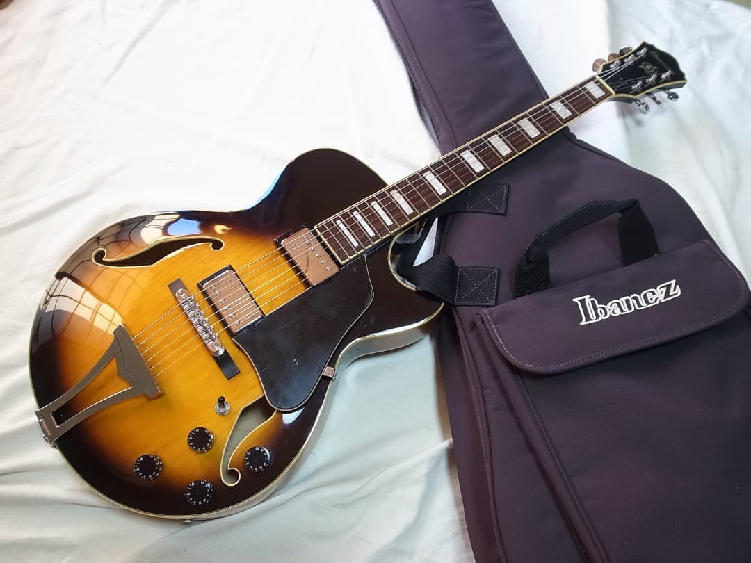 マ*シ様 美品　Ibanez AG75 BS　コンパクト　 フルアコ　ほぼ未使用