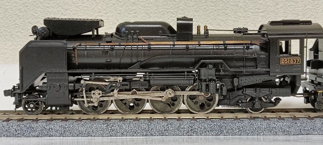 HOゲージ アダチ Ｄ51重装備蒸気機関車、メンテナンス済