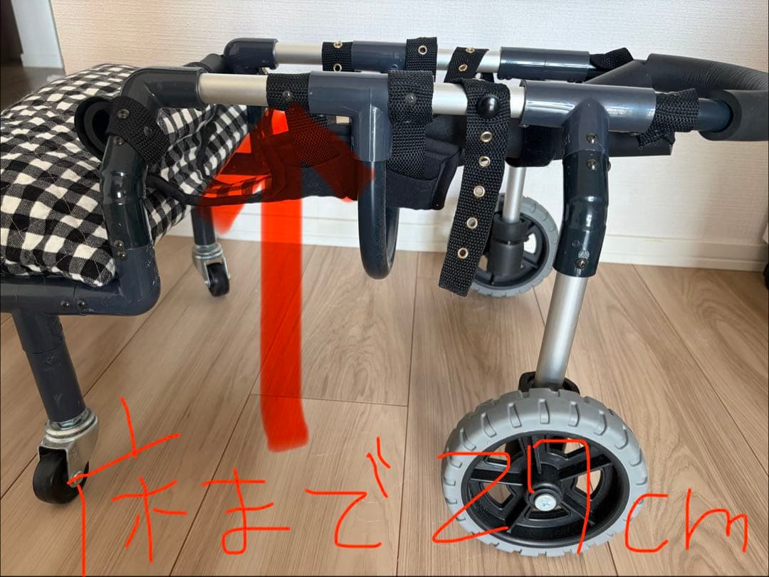 犬用車いす チェック柄