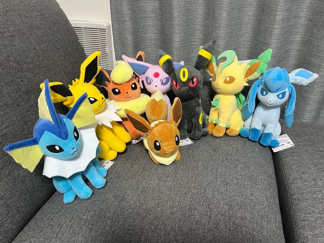 ポケモン ぬいぐるみ　イーブイと進化系7体　まとめ売り