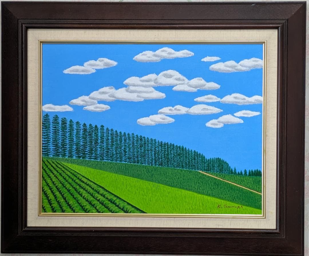 ★夏の美瑛マイルドセブンの丘・肉筆油彩画・F6キャンバス