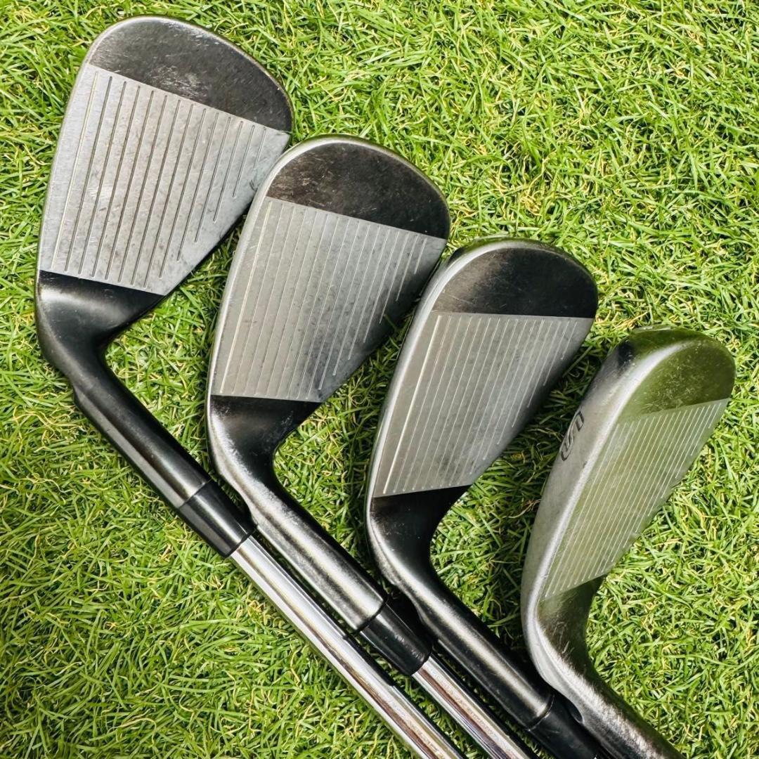 【良品】初心者推奨 ピン G710 黒ドット メンズアイアンセット 7本 S