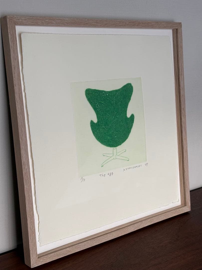 大橋歩　版画　The Egg