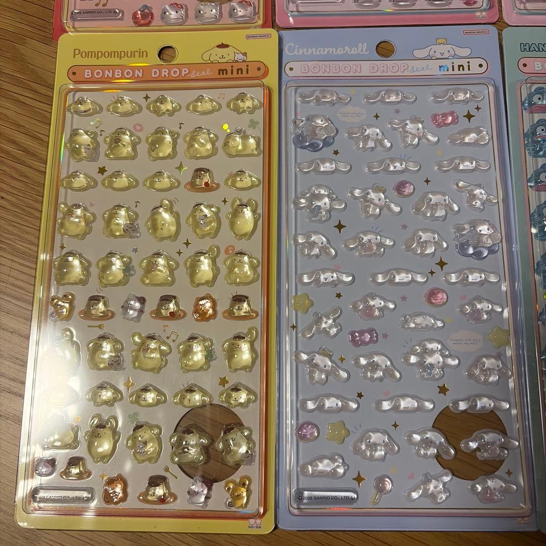 ボンボンドロップシール　ミニ　サンリオ　8枚セット