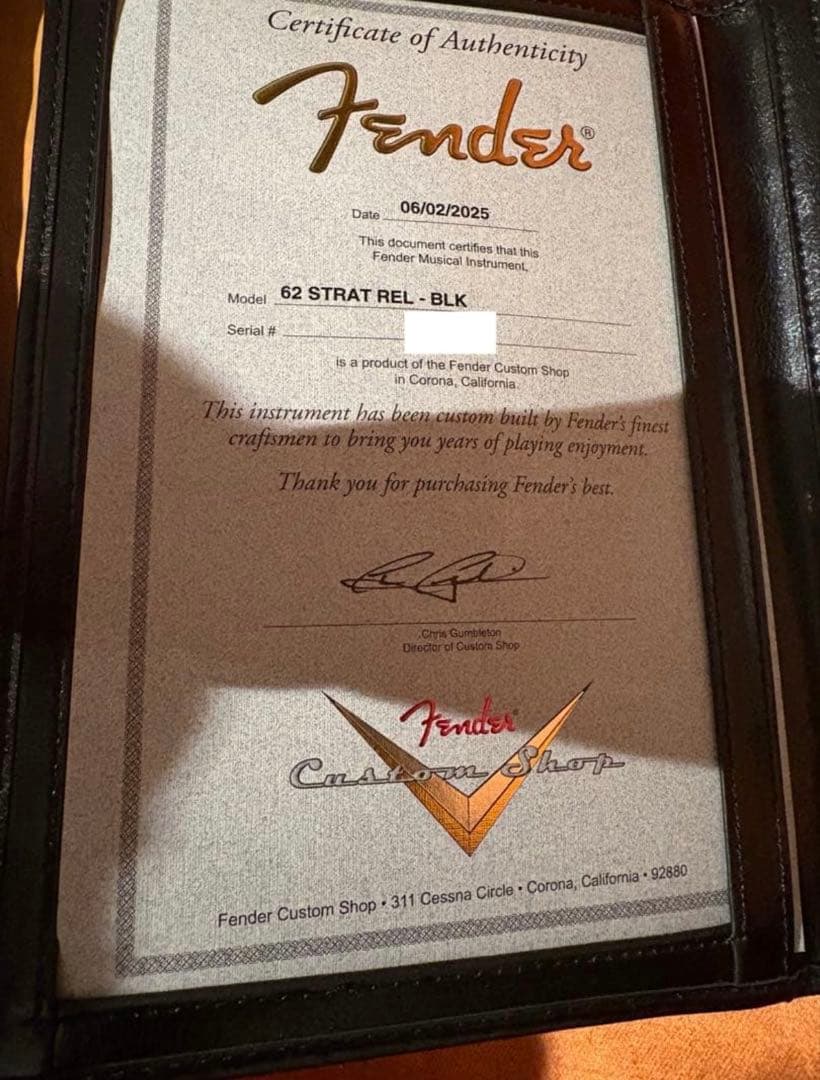 ギター Fender Custom Shop 62 Stratocaster Relic