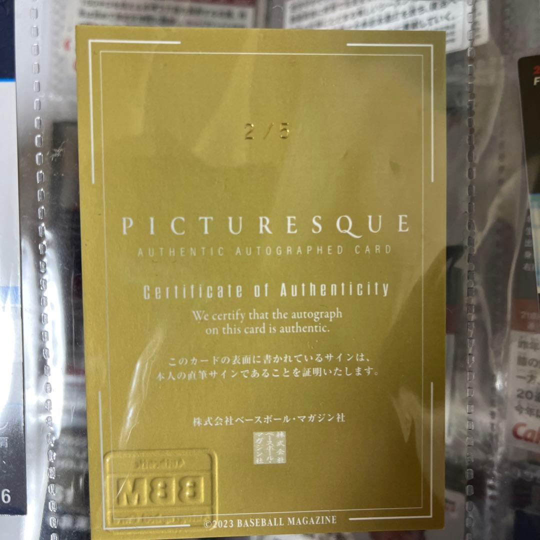 中村剛也 bbm PICTURESQUE 直筆サインカード 5枚限定