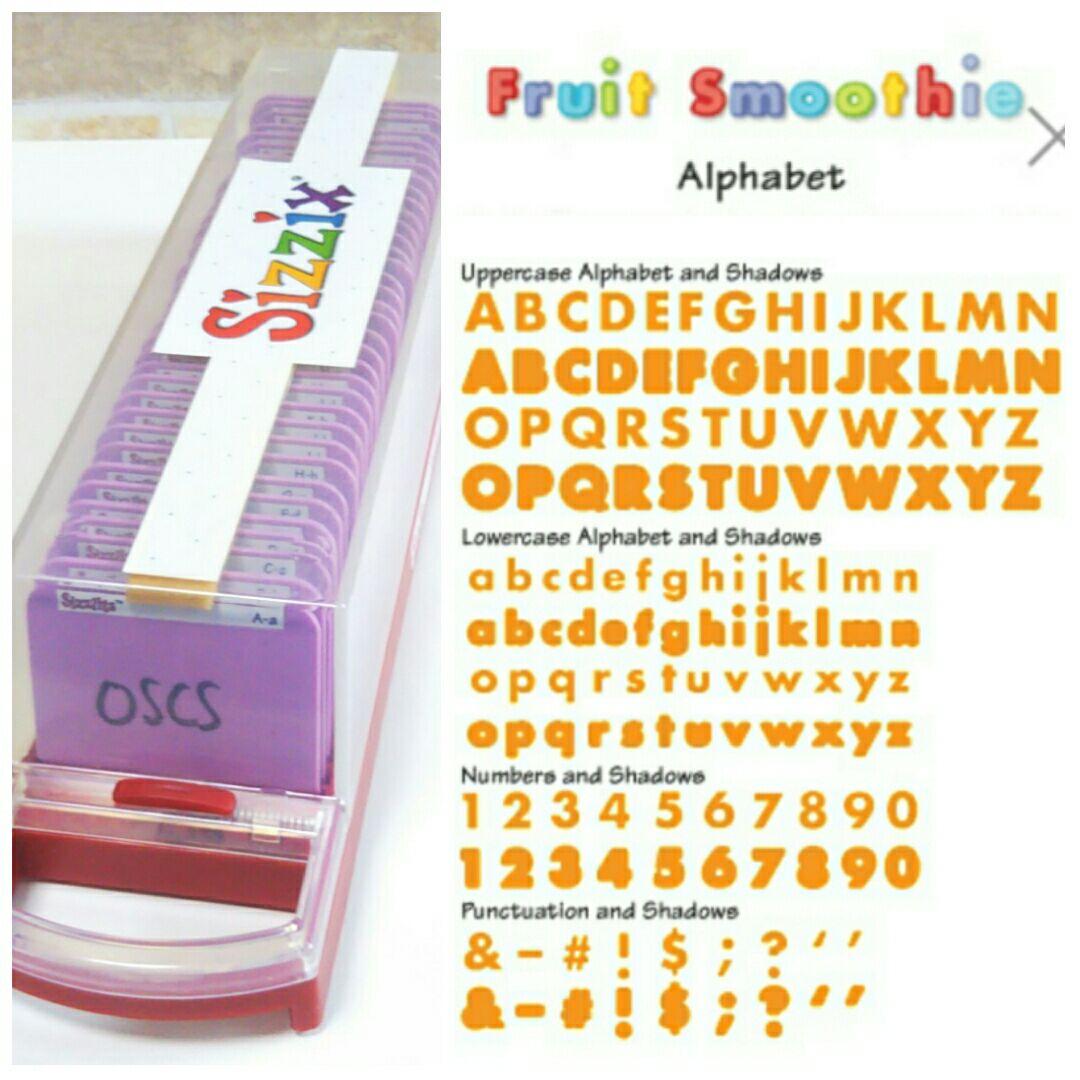 シジックス sizzix アルファベット ダイ フルーツスムージー