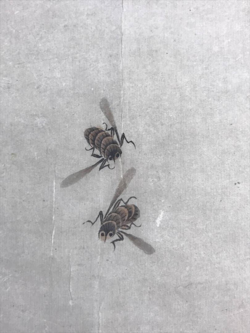 【真作】高橋草坪/疏園遊蜂図/野菜図/白菜図/掛軸/名家伝来/AD-38