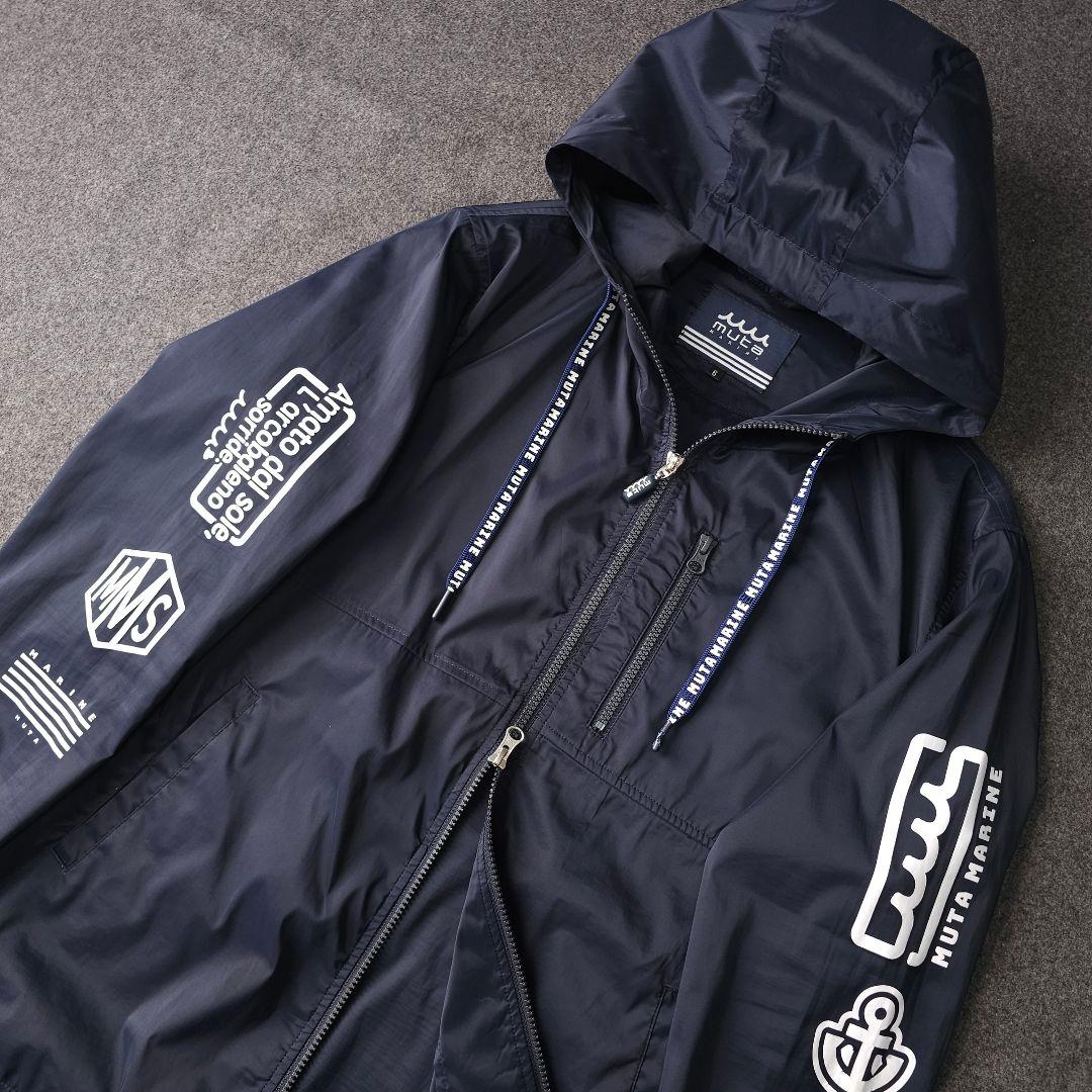 ムータマリンゴルフ ロゴ 多数 ナイロンフーディーブルゾンジャケット L