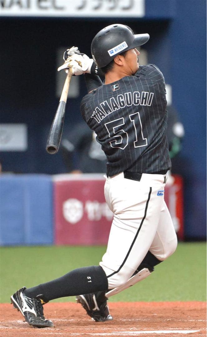 千葉ロッテマリーンズ　山口航輝 #51　バット NPBマーク 支給品　実使用