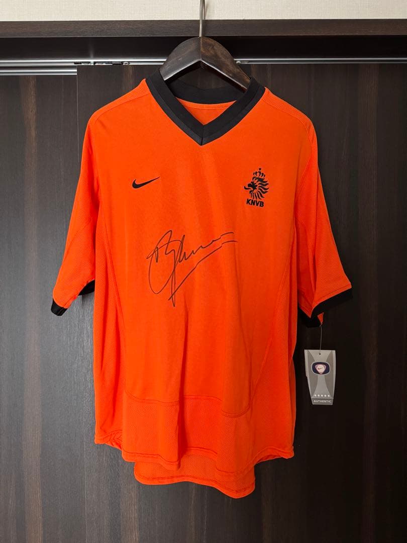 デニス・ベルカンプ 直筆サイン オランダ代表 ユニフォーム　JSV 正規認証品