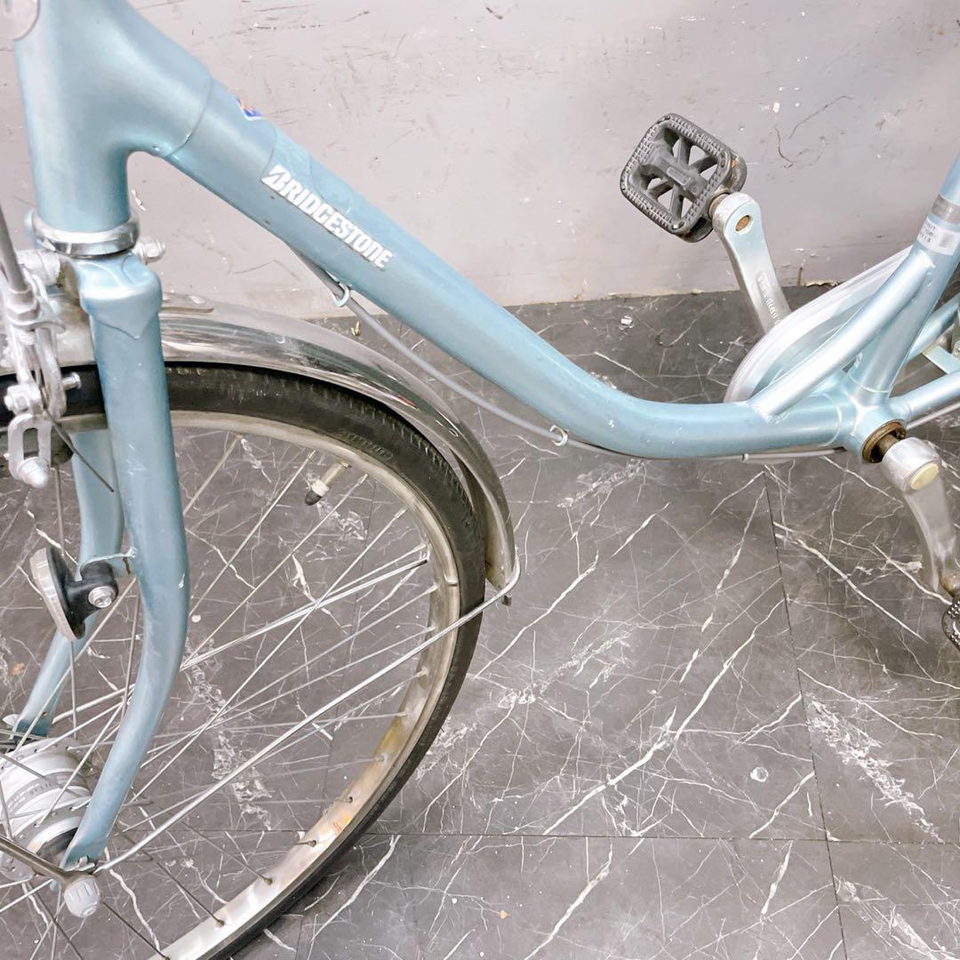 【945】《関西 引き取り》一般車 ママチャリ ブリヂストン 水色 シングル