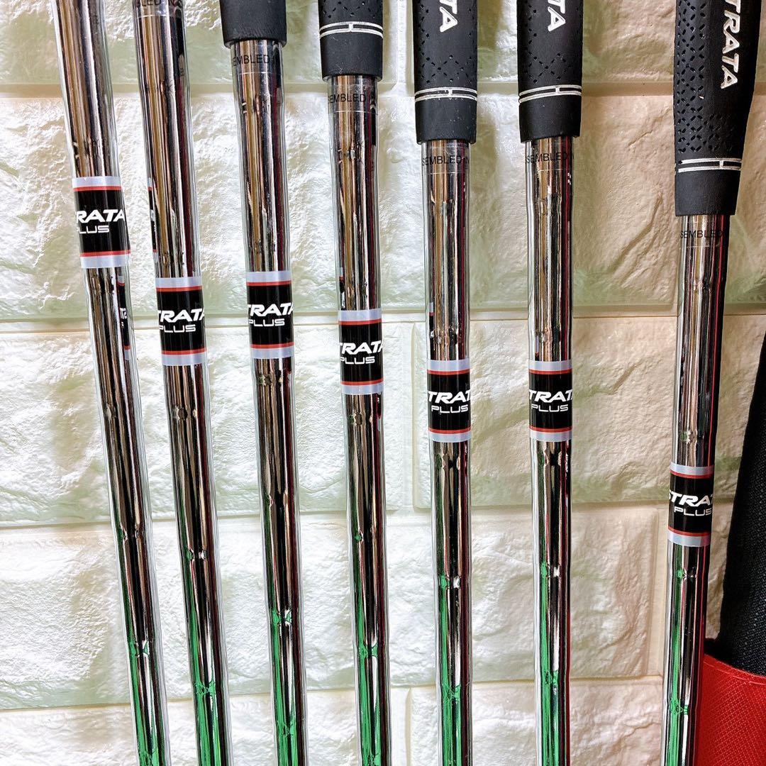 【左利き用・初心者OK】STRATA メンズゴルフクラブセット 10本