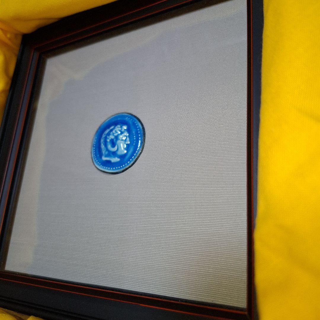 【レア】人間国宝 加藤卓男 青釉 陶板 伝統工芸 手造り 貴重