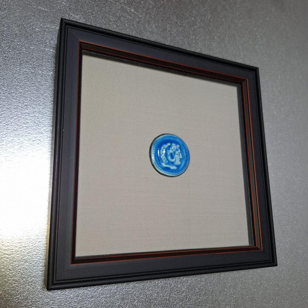 【レア】人間国宝 加藤卓男 青釉 陶板 伝統工芸 手造り 貴重