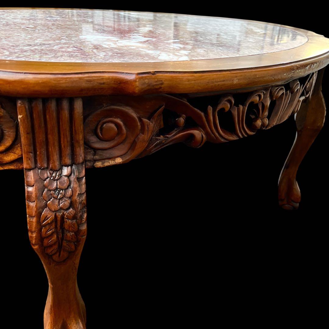 ‼️専用❣️イタリア製 アンティーク 大理石 センターテーブル ロココ　彫刻 猫脚