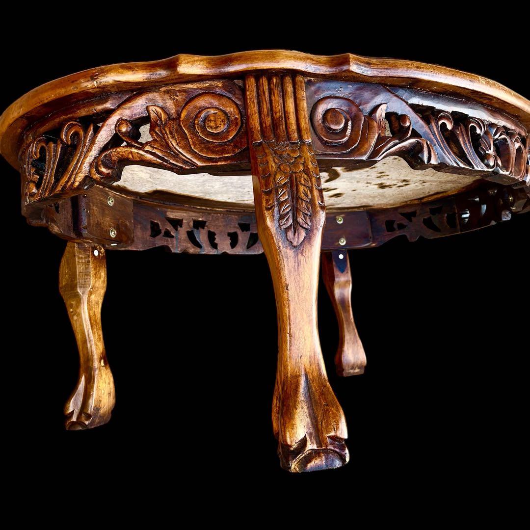 ‼️専用❣️イタリア製 アンティーク 大理石 センターテーブル ロココ　彫刻 猫脚