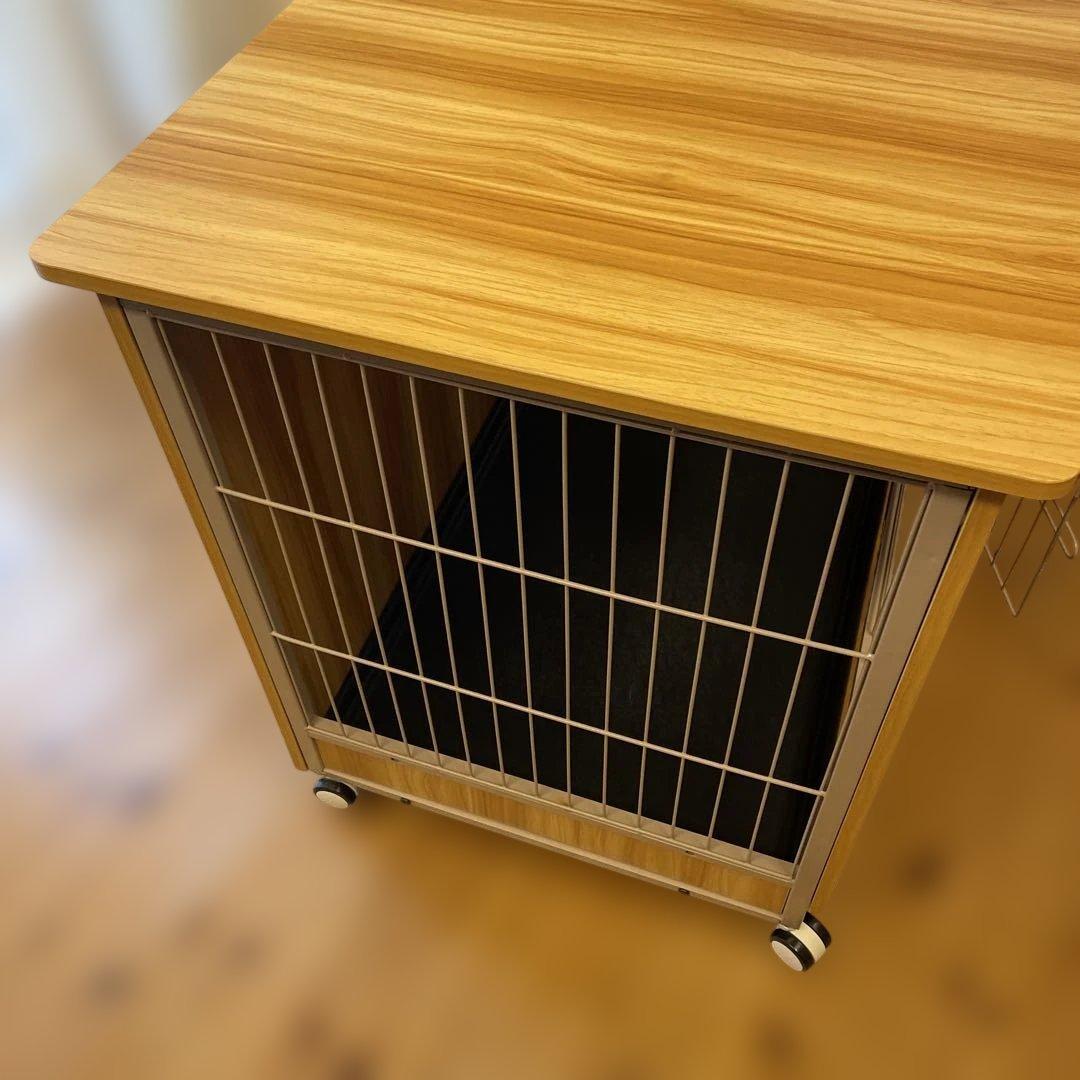 テーブル型犬用ケージ キャスター付き