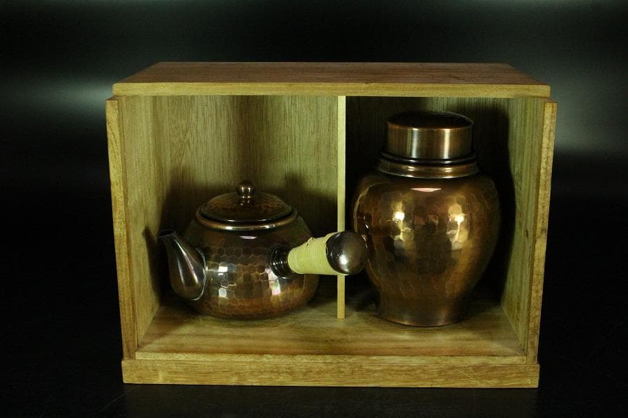 煎茶 銅製 茶器揃 共箱(K-XA866)