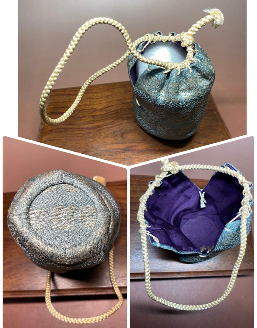 【茶道具】笹田有祥造　獏面影茶入（共箱）