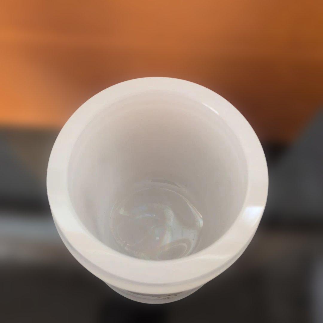 【高級書道具】白玉風 筆立て 沁園春 彫刻 箱付き 中国工芸品 飾り物　花瓶