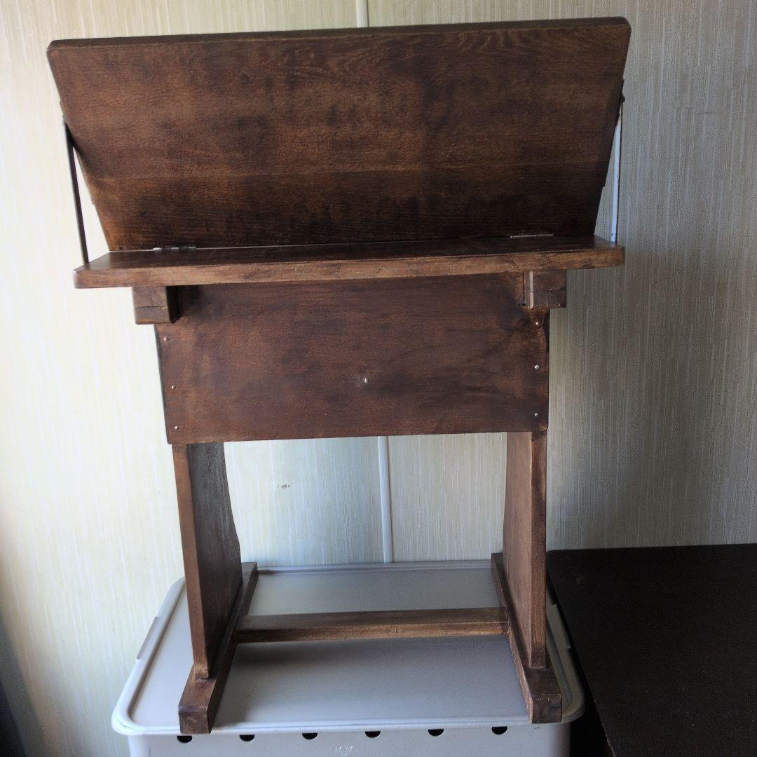 アンティーク古道具　戦前音楽譜面台テーブル　机