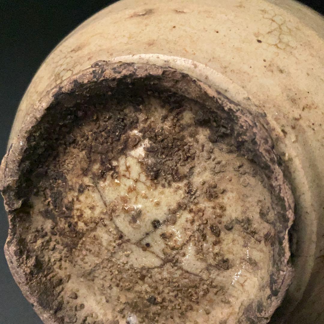 朝鮮美術　李朝　徳利　草花文　丸瓶　骨董　R1407K3