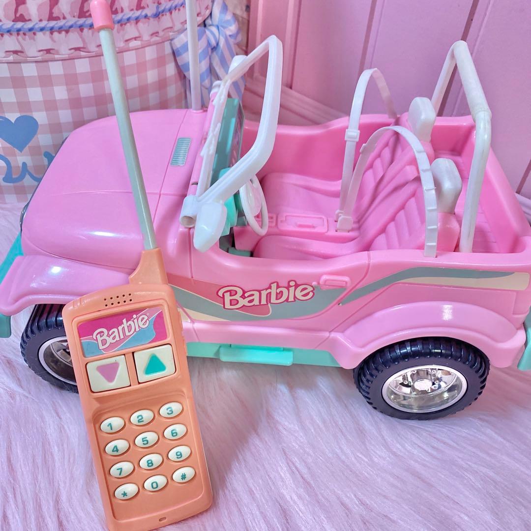 ビンテージ　バービー　ピンク　ジープ　リモコン　カー　車　jeep ドール　人形