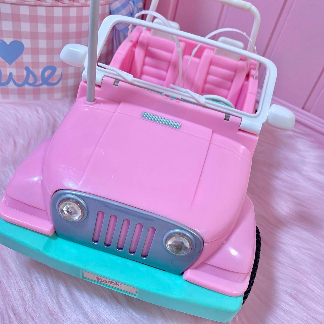 ビンテージ　バービー　ピンク　ジープ　リモコン　カー　車　jeep ドール　人形