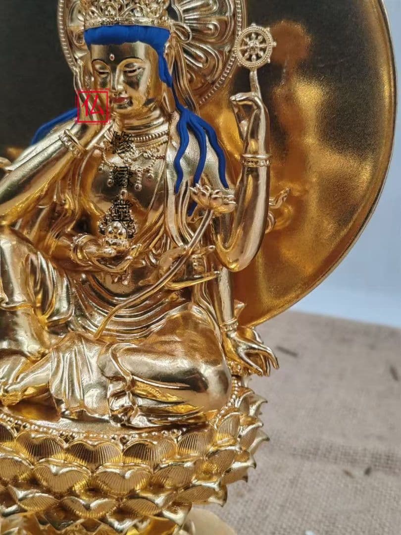 【修縁堂】極上質 如意輪観音 はり金 鎮宅辟邪 密教法具 真言宗