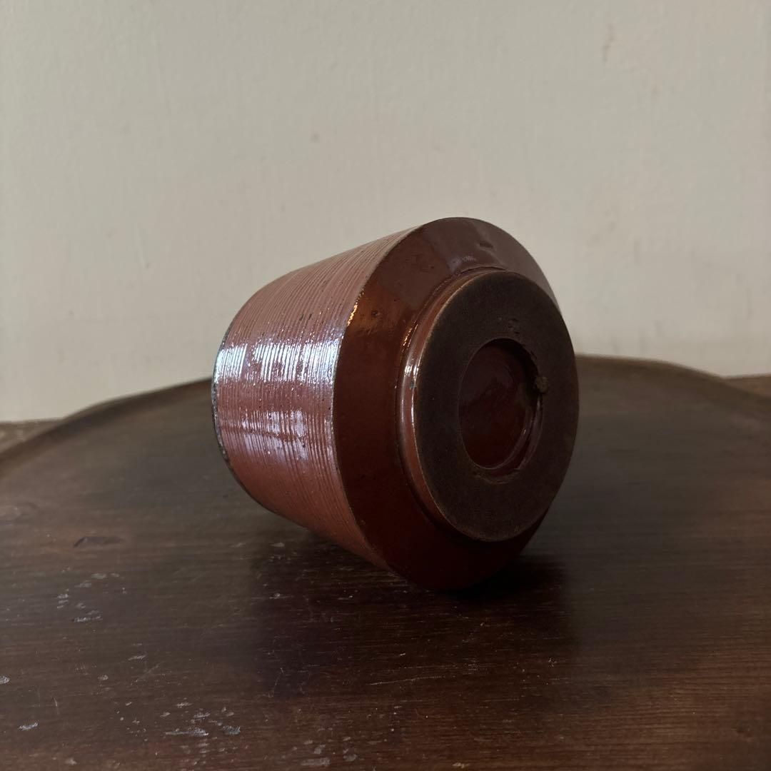 大堀相馬鉄釉徳利花入　古丹波天目釉　酒器　花器　骨董　アンティーク　茶道具　李朝