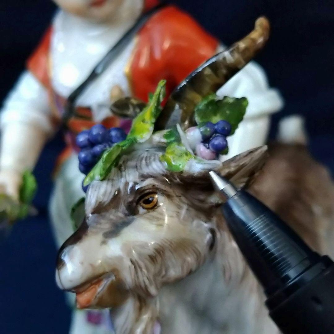 ✤1924年以前・マイセン(Meissen)フィギュリン✤『ヤギと少女』