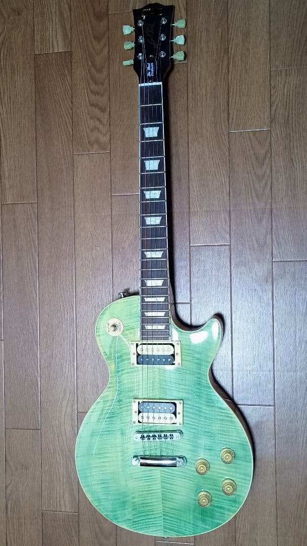 (訳あり) レスポールタイプ エレキギター グリーン
