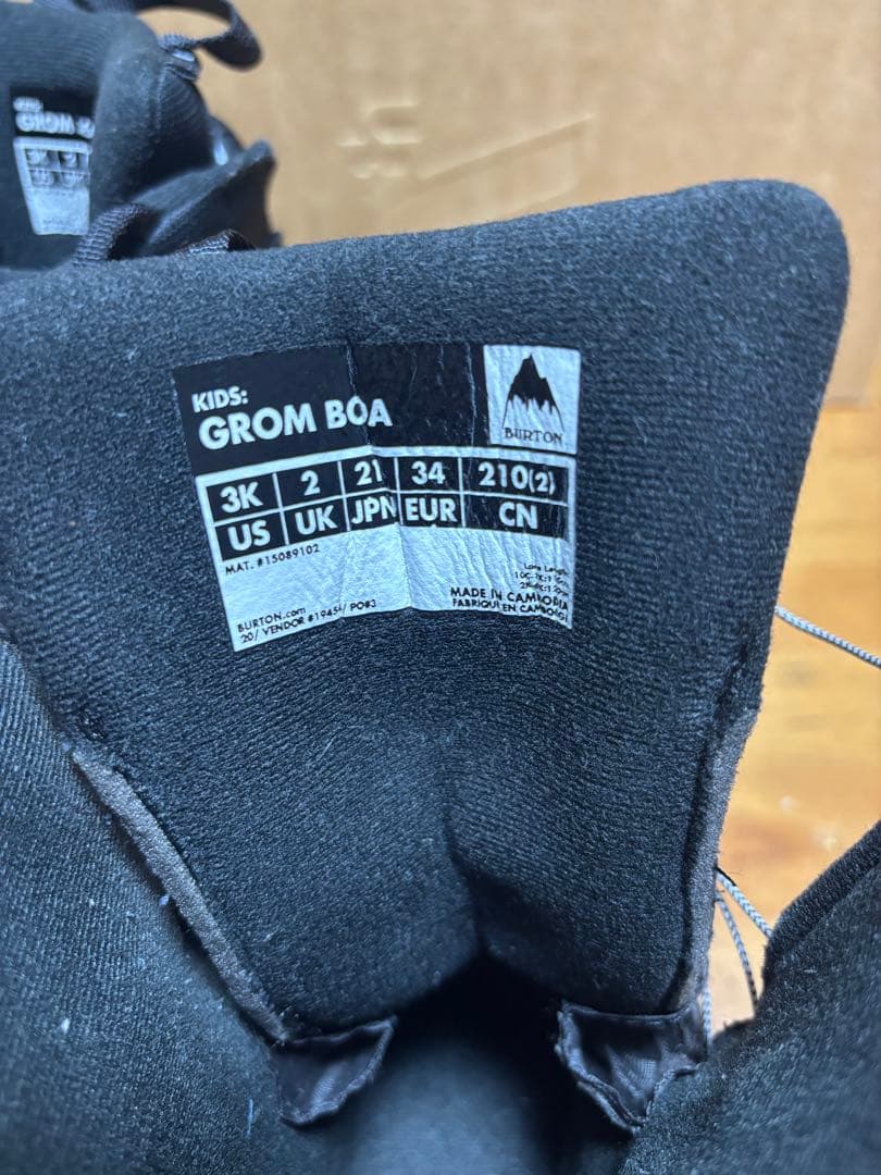 BURTON GROM BOA 21cm子ども用スノーボードブーツ