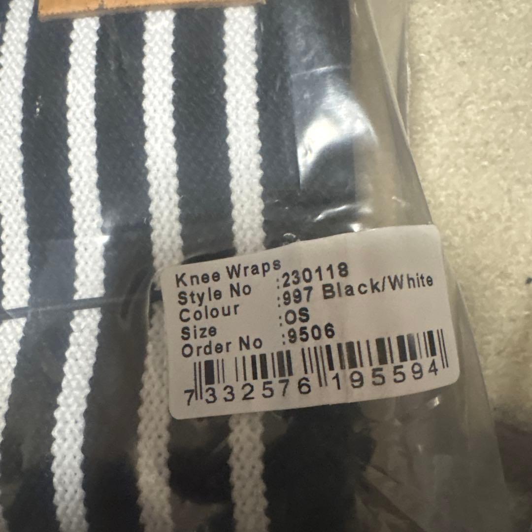 ウエイトトレーニング Gasp Knee wraps, Black/white