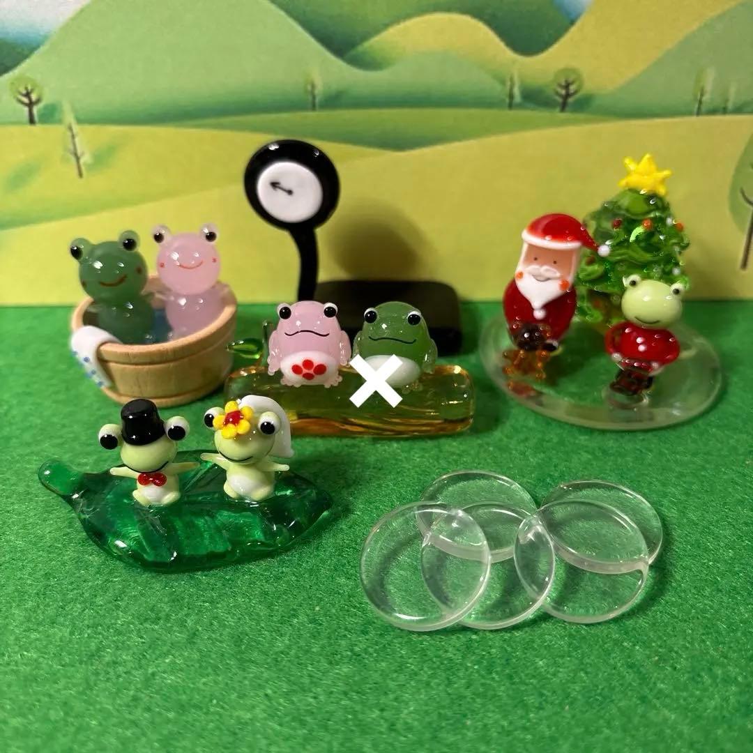 かえるん　ガラス細工　ミニチュア