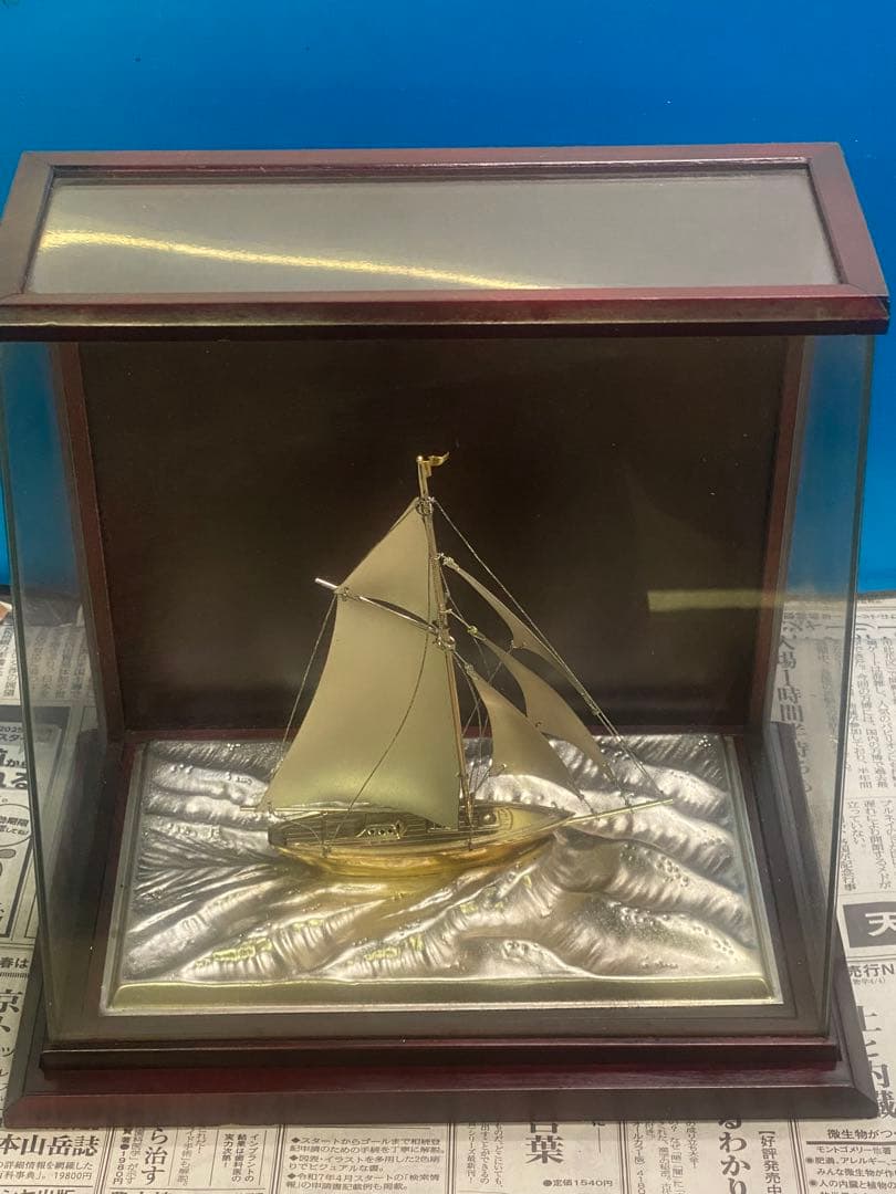 銀製　ヨット　船　1隻
