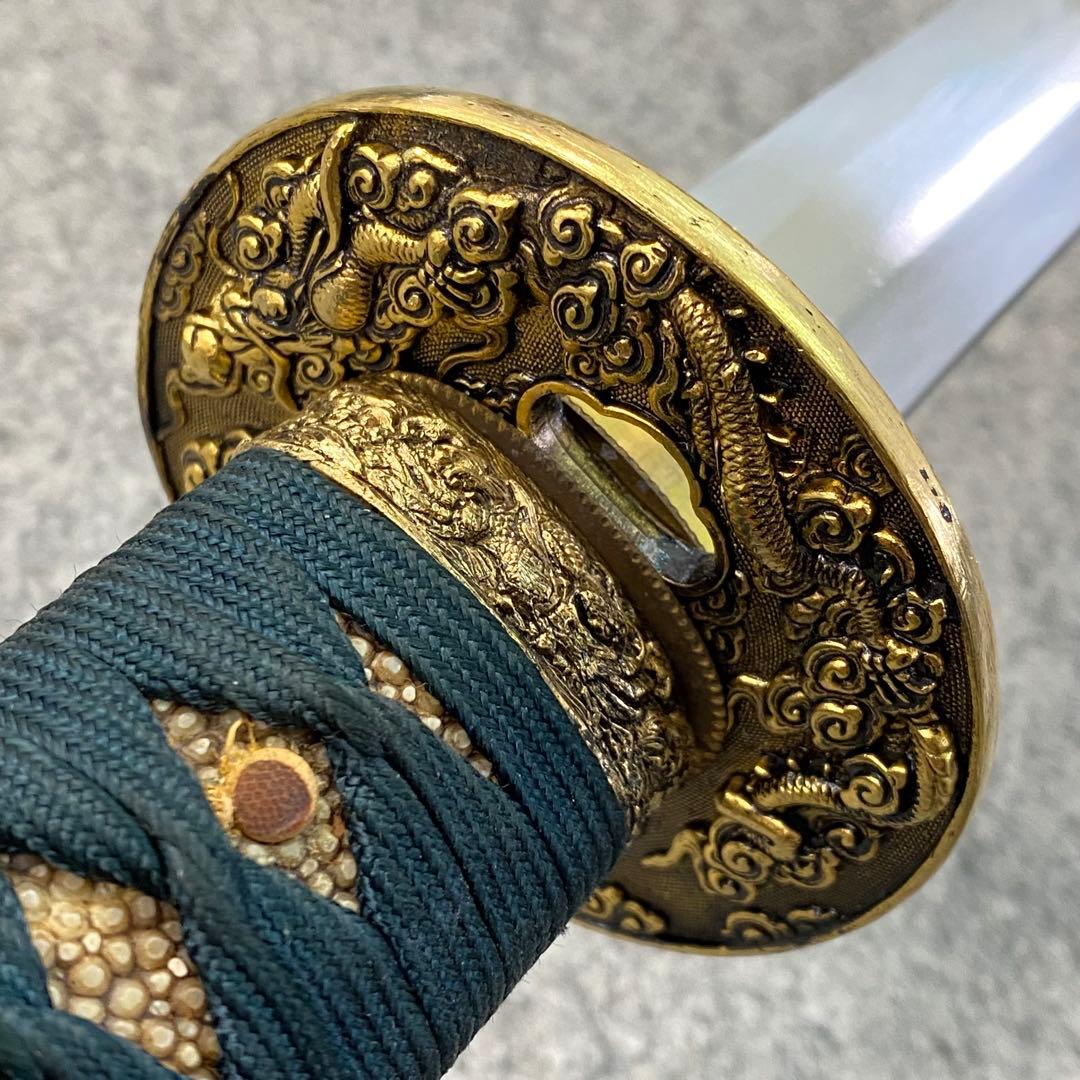 美品 模造刀 津軽塗り 本漆塗 堆朱 大刀 小刀 セット 螺鈿細工 刀袋付き 侍