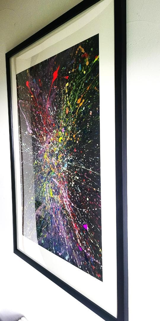 私たちの存在X-Ⅱ / 抽象画 77×56㎝ B2 額縁セット 原画1点 モダン