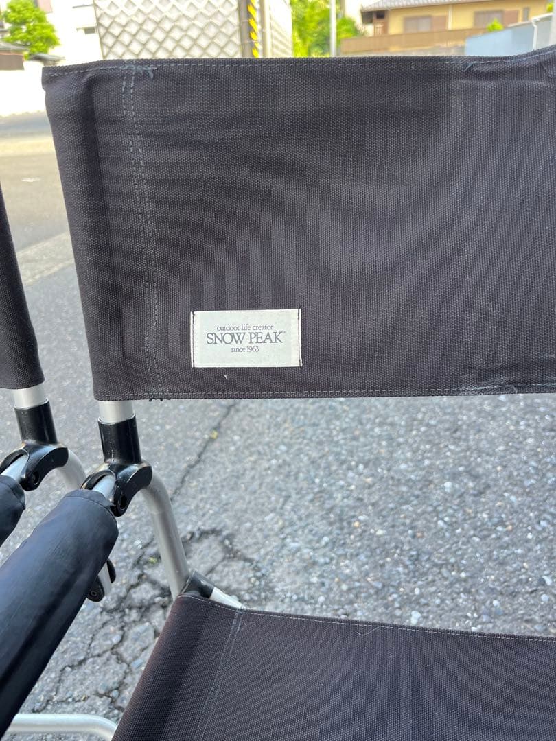【希少】スノーピーク　フォールディングチェア2脚　ワイド　ヤマコウ期　ブラック