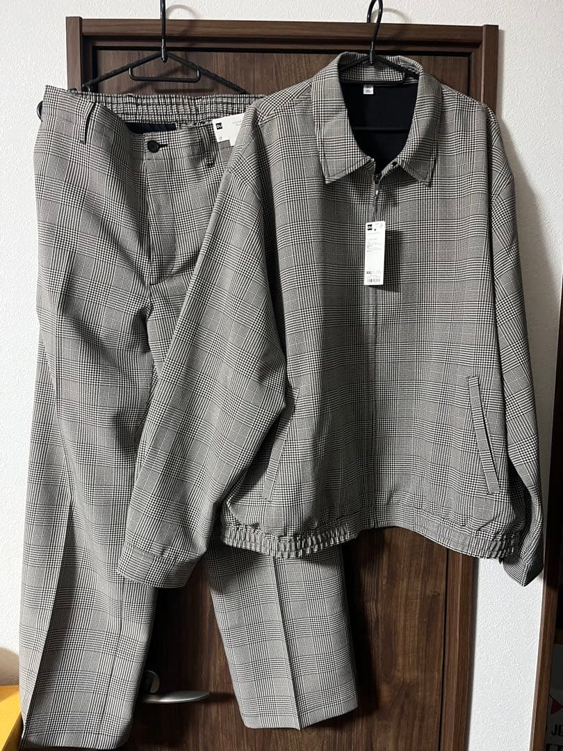 ジーユー GU ブルゾンジャケット　ワイドスラックス　上下セットアップ　新品