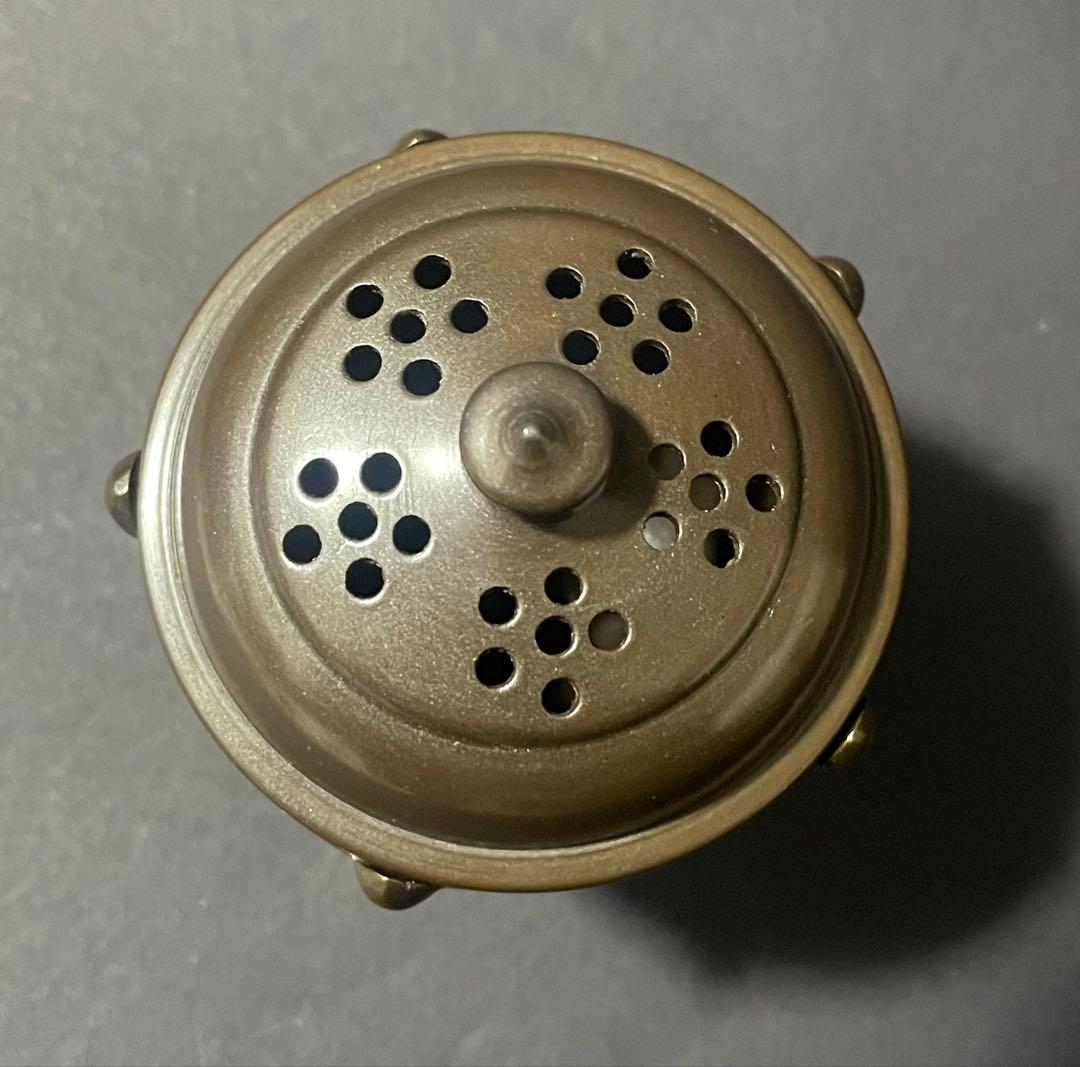 極美品　唐銅　穂屋蓋置　火舎蓋置　高木治良兵衛（造） 共箱付き　茶道具