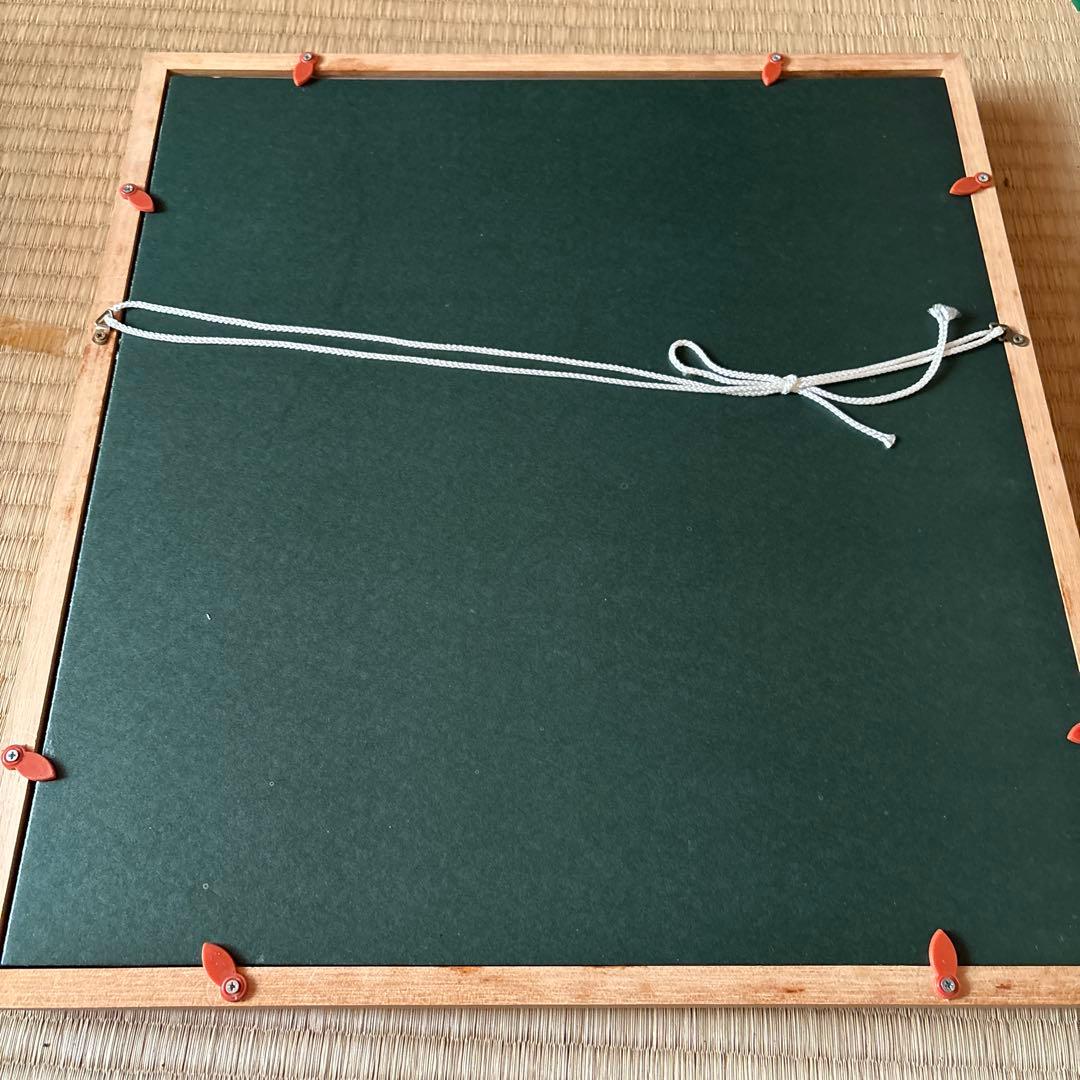 水彩画 石畳の道 木製フレーム付き