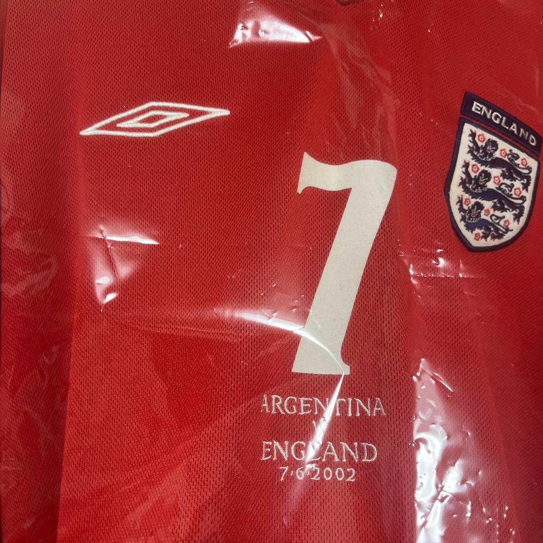 イングランド2002 W杯 長袖 ベッカム＃7アルゼンチン戦マッチデイ入り