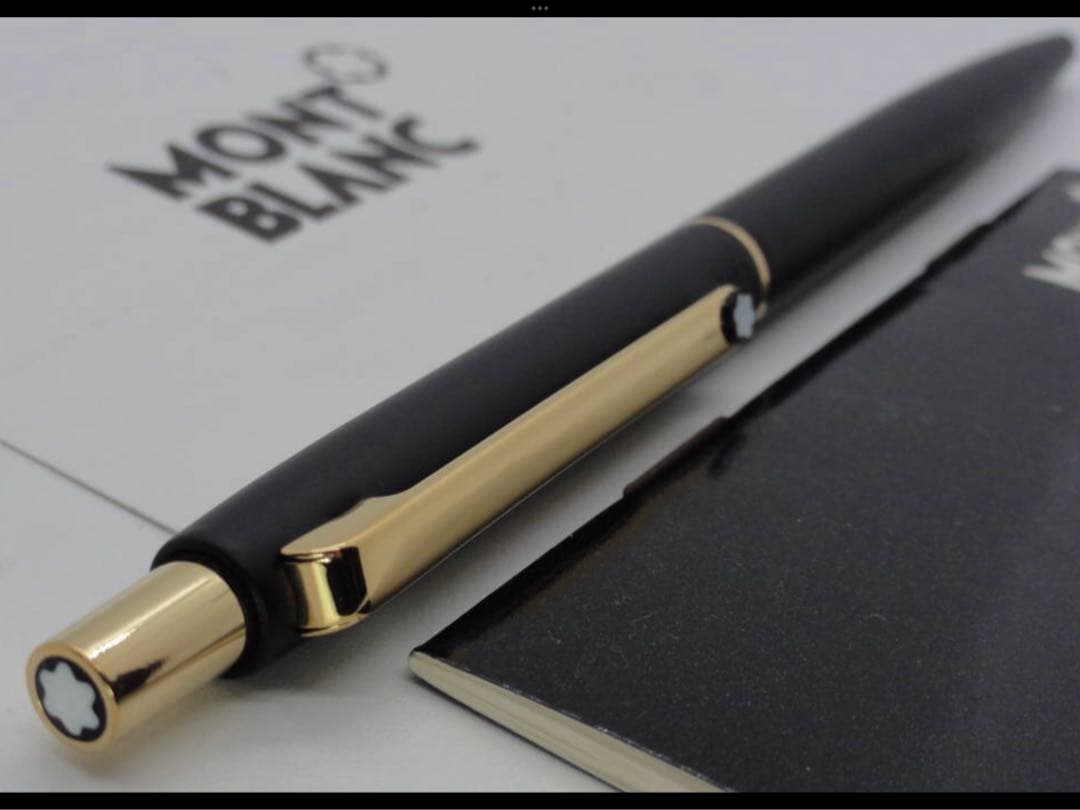※美品！★モンブラン・ボールペン★ブラック・カラー軸No2918ゴールドプレート